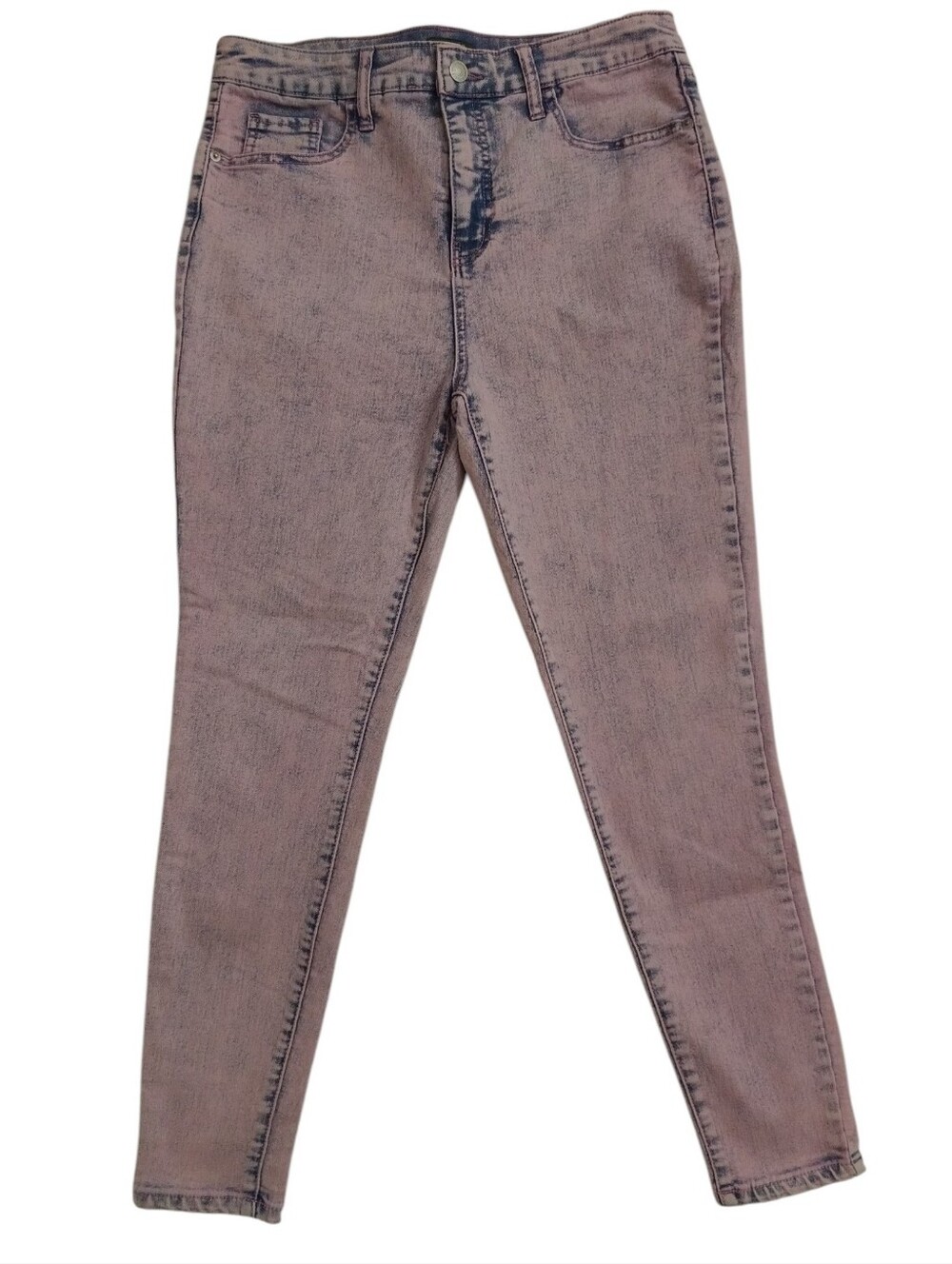 Women's Wild Fable Indie-Pop Pastel Lavender Acid Wash High Rise Skinny Jeans, M - Picture 15 of 16